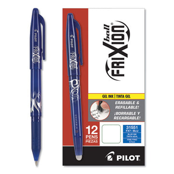 Pilot® Frixion Ball Erasable Gel Pen, Stick, Fine 0.7 Mm, Blue Ink, Blue Barrel freeshipping - TVN Wholesale